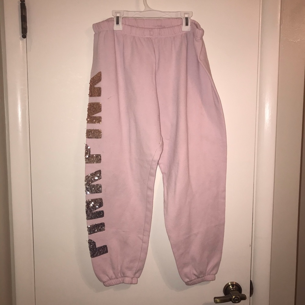 VS Pink Sequin Joggers